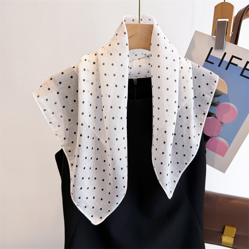 50cm Cotton Linen Square Scarf - Bandana Cotton recension och pris