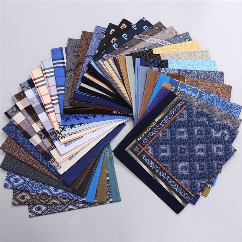 3Pcs Men's Pure Cotton Printed - Handkerchief Cotton Men recension och pris