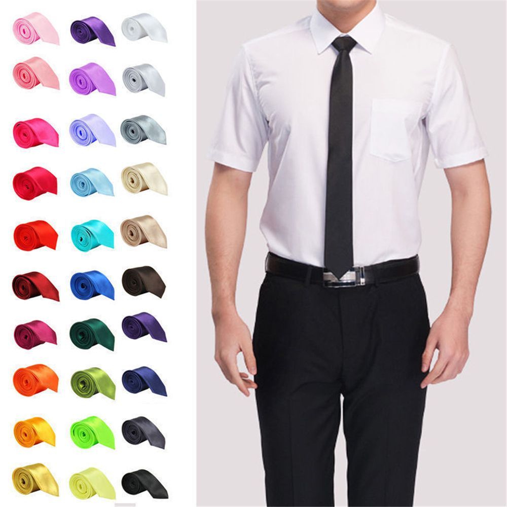 Slim Skinny Solid Neck Necktie - Skinny Tie Men recension och pris