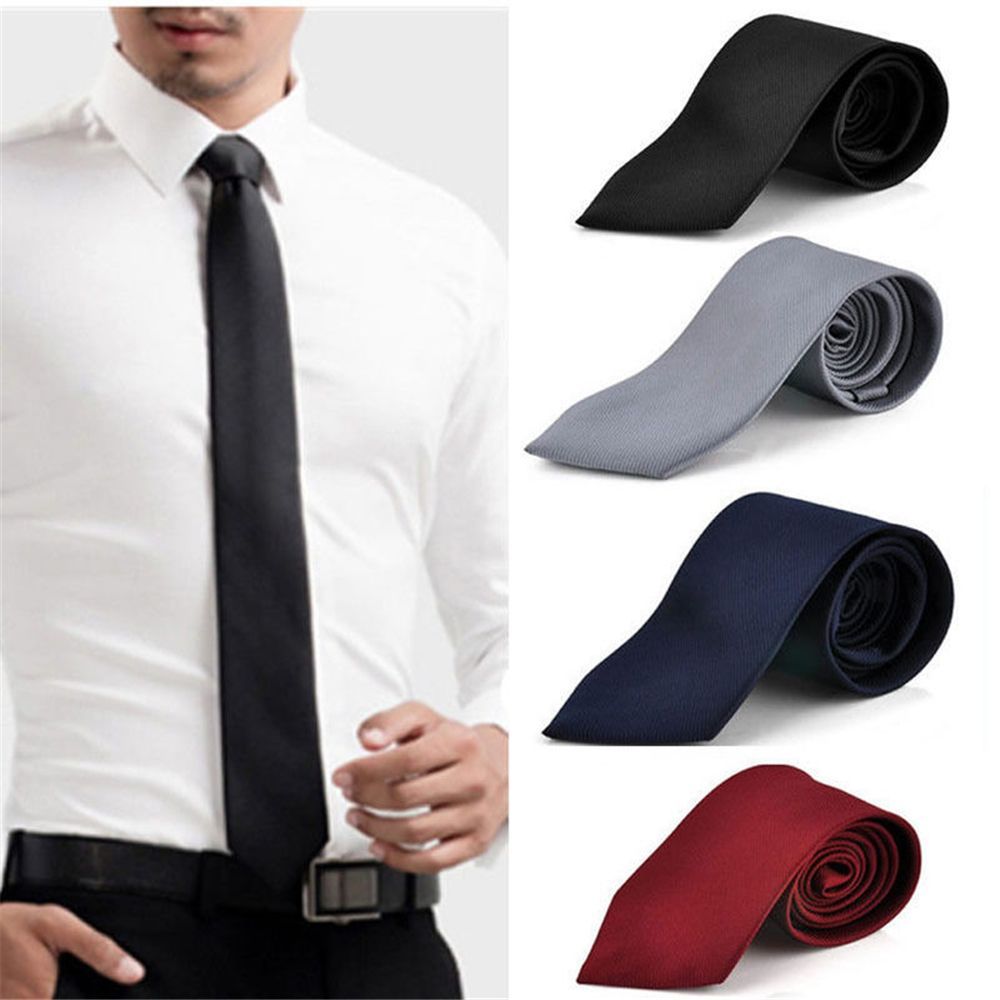 Slim Skinny Solid Neck Necktie - Skinny Tie Men recension och pris