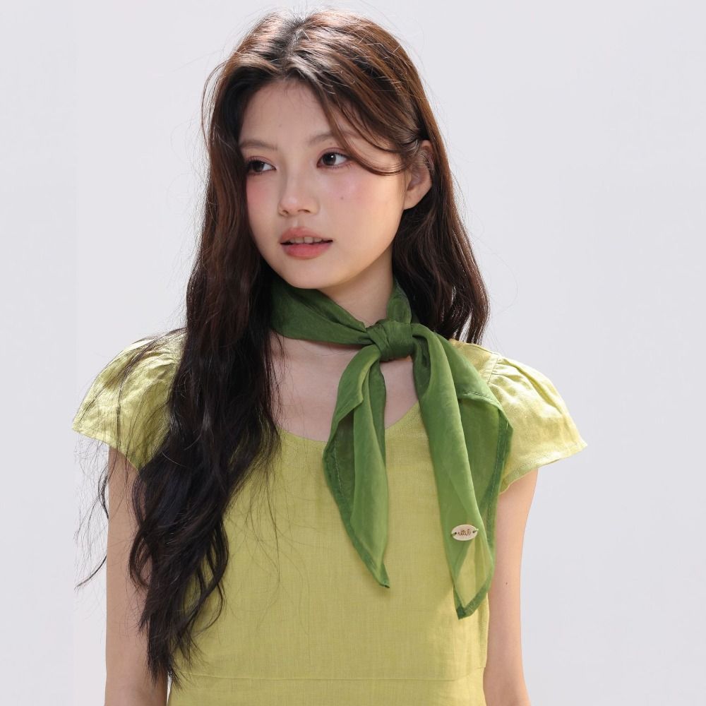 Retro Solid Color Small Square - Scarf Silk Square recension och pris