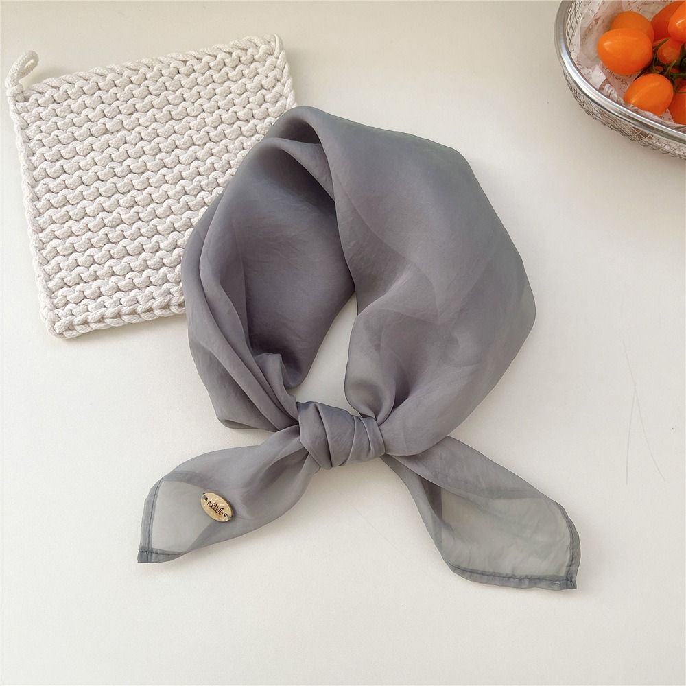 Retro Solid Color Small Square - Scarf Silk Square recension och pris