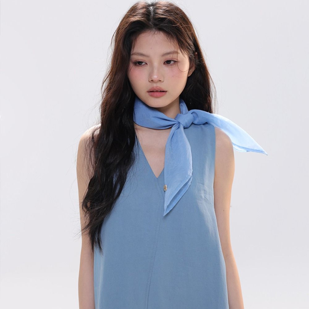 Retro Solid Color Small Square - Scarf Silk Square recension och pris