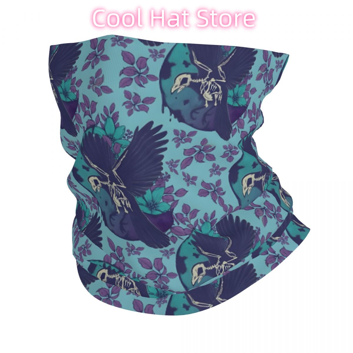Raven Skeleton And Moon Headba - Neck Warmer Tube recension och pris