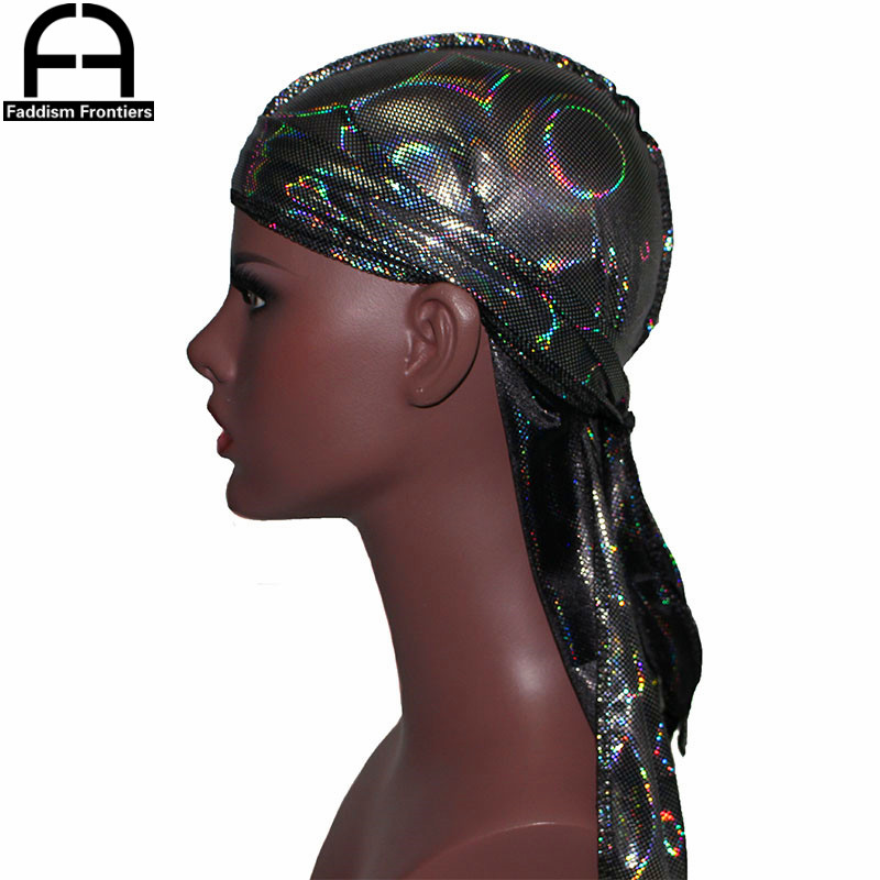 New Men's Colorful Sparkly Sil - Bandana Doo Rag recension och pris