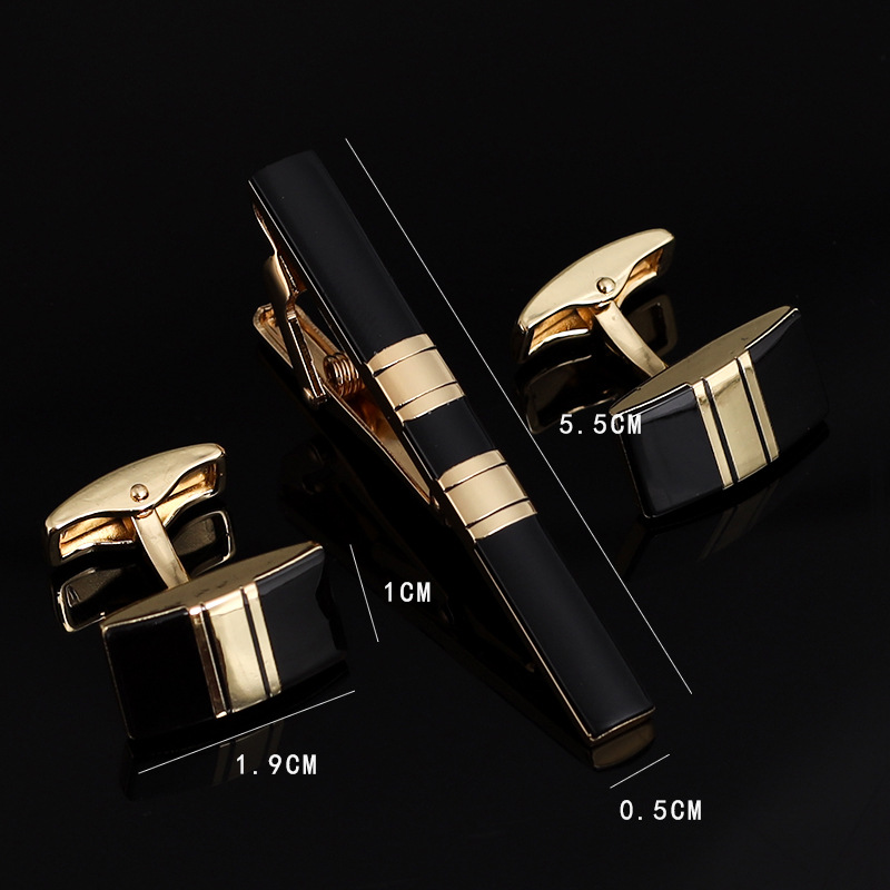 Mens Ties Clip Cufflinks Set S - Tie Bar Set Gift recension och pris