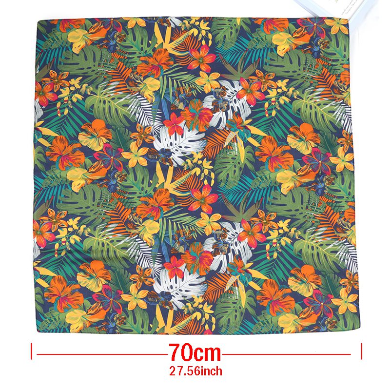 70cm Bandana Leaves Flowers Pr - Bandana Cotton recension och pris