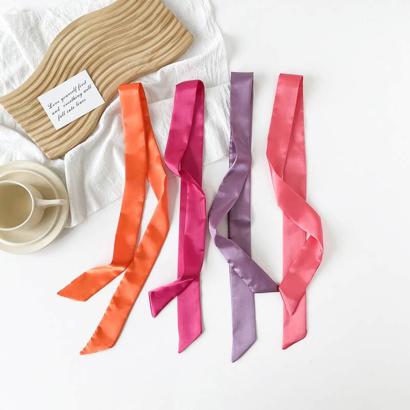4x100cm Satin Silk Narrow Scar - Silk Neck Scarf recension och pris