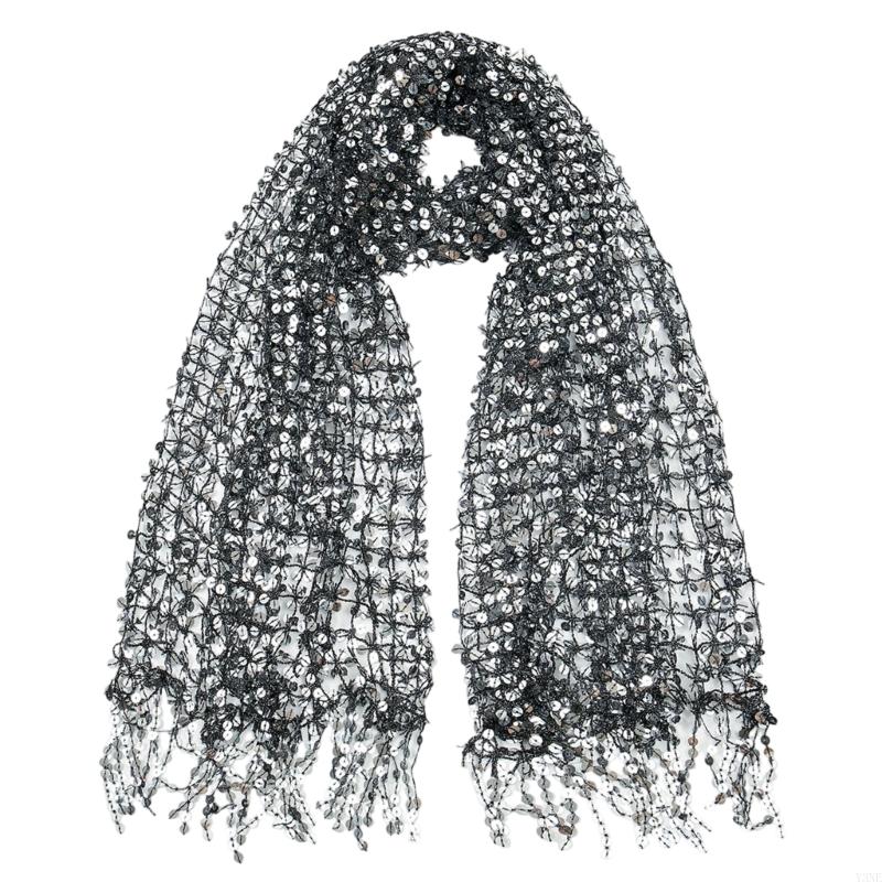 Y3NE Embellished Sequins Weddi - Stole Wedding Shawl recension och pris