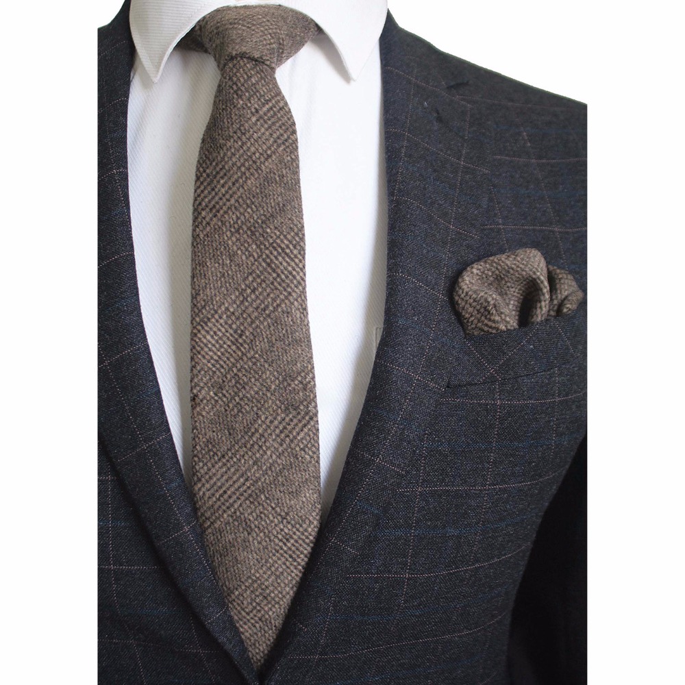 Ricnais 8cm Wool Necktie Solid - Handkerchief Cotton Men recension och pris