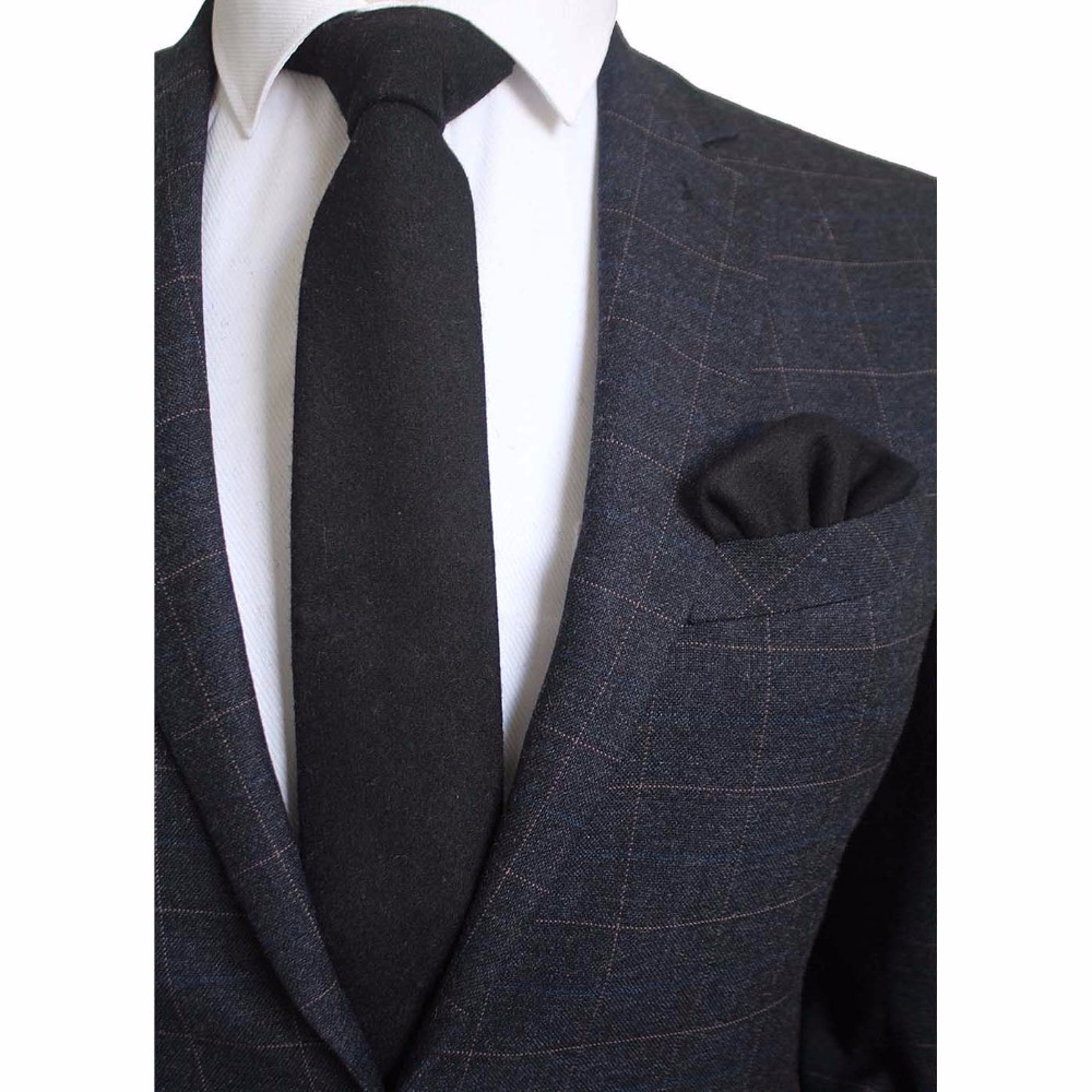 Ricnais 8cm Wool Necktie Solid - Handkerchief Cotton Men recension och pris