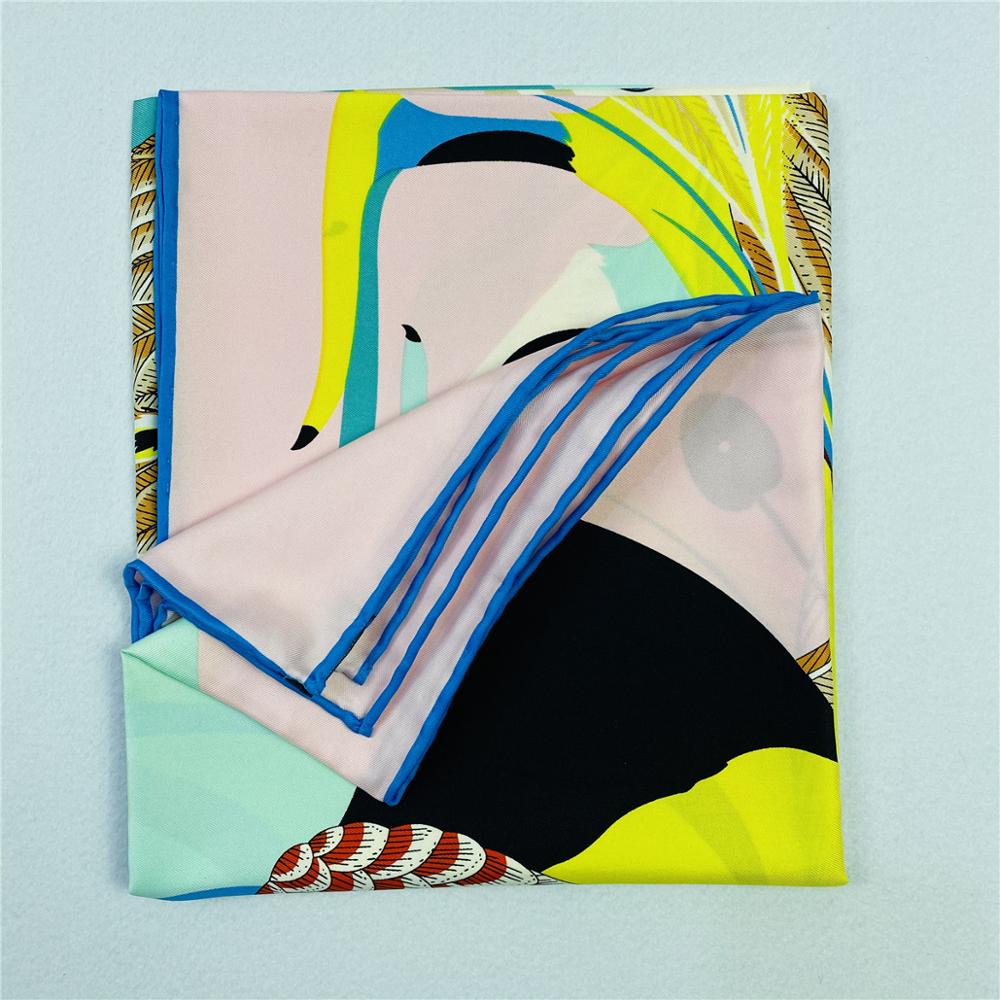 90cm Luxury Parrot Twill Silk  - Scarf Silk Square recension och pris