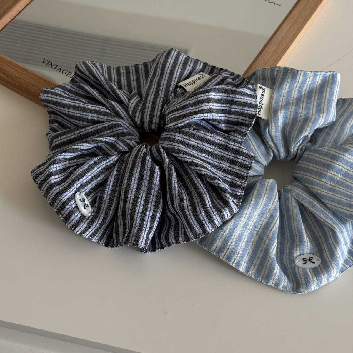 Korea Fashion Stripe Hair Rubb - Silk Tie Striped recension och pris