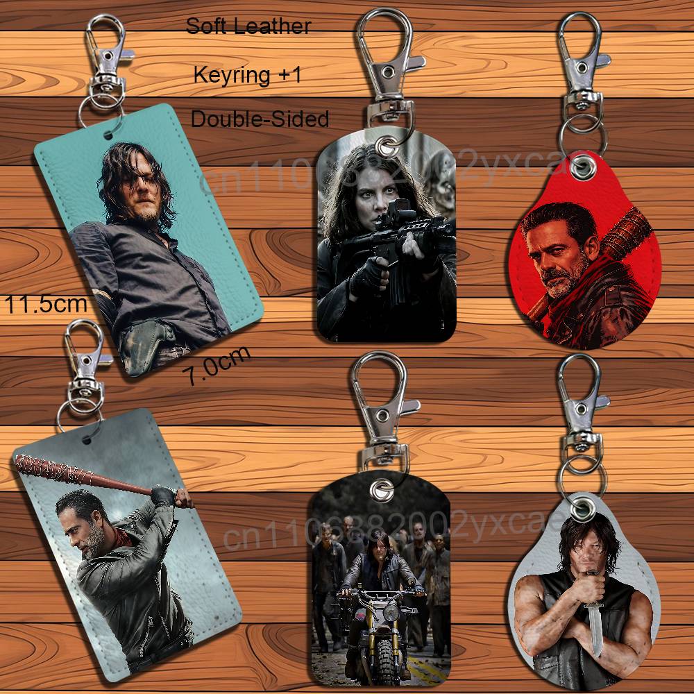 Negan Maggie Walking Dead Leat - Lanyard Badge Holder recension och pris